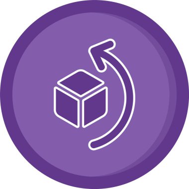 Benzersiz kutu vektör simgesi