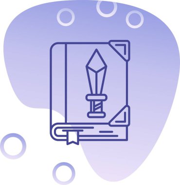 Bir mavi ve mor renk simgesinin vektör çizimi