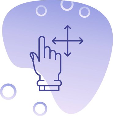 Parmak dokunuşlu el simgesi