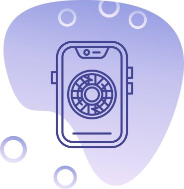 Bir cep telefonu simgesinin vektör illüstrasyonu