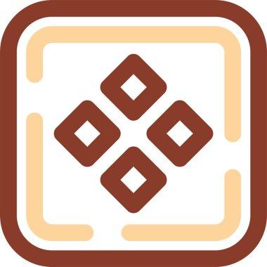 Çikolata bisküvi simgesi, anahat stili