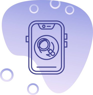 Bir cep telefonu simgesinin vektör illüstrasyonu