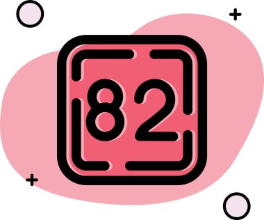 Kırmızı ve siyah simgenin vektör illüstrasyonu