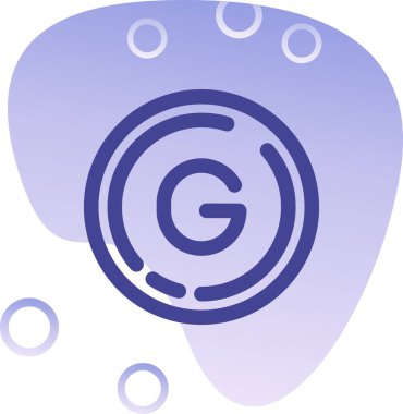 Bir g harfinin vektör illüstrasyon simgesi