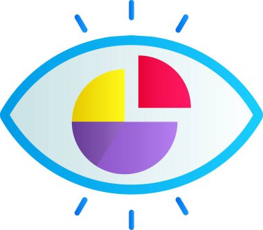 Gökkuşağı ikonlu göz