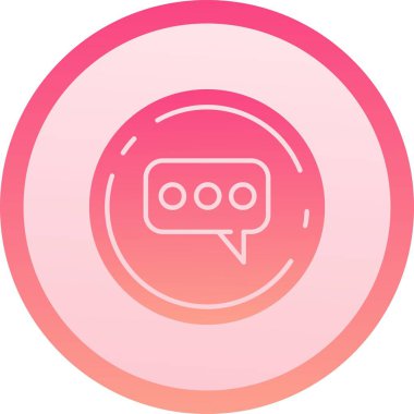 Yorum simgesi, izometrik biçim ile sohbet yorumu iletisi