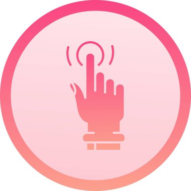 Parmak simgesi ile el, vektör illüstrasyonu