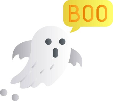 Çizgi roman tarzında konuşma balonu olan çizgi film hayaleti..