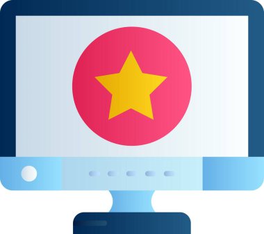 Bilgisayar. Web simgesi basit illüstrasyon