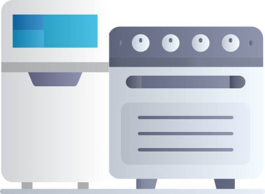 fırın ikonu vektör illüstrasyonu