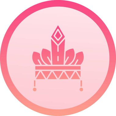 Benzersiz taç vektör simgesi