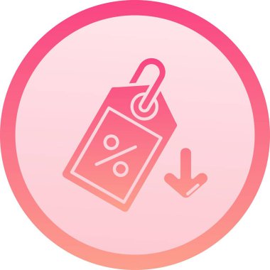 İndirim etiketi simgesinin vektör çizimi