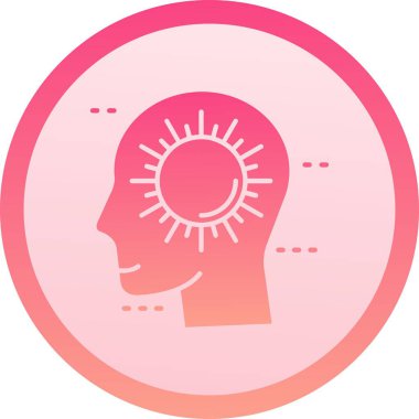 Güzel Beyin vektör satırı simgesi