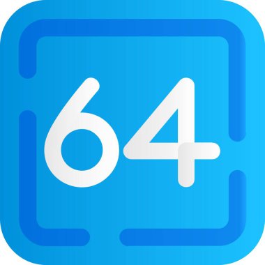 Beyaz arkaplanda 6 numaralı simgenin gösterimi