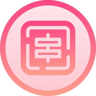 Güzel Çin feneri vektör sembolü