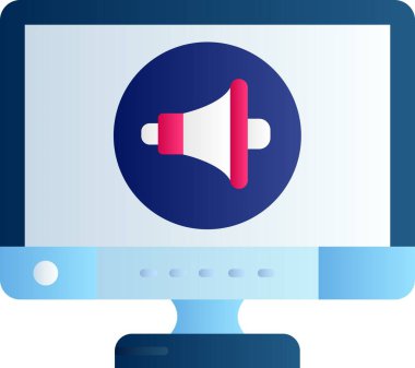 Bir mavi ve kırmızı renk simgesinin vektör çizimi