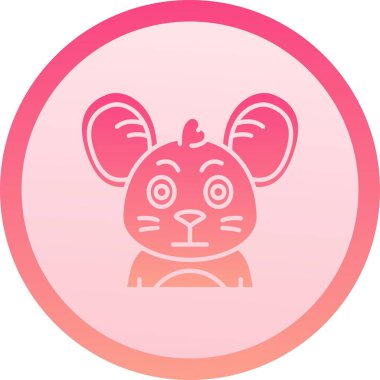 güzel tavşan başı vektör çizgisi simgesi