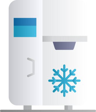 Buzdolabı düz simgesi, vektör illüstrasyonu