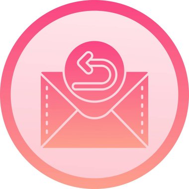 E- posta Düz Çember Vektör Simgesi Tasarımı