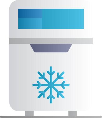 Buzdolabı vektör simgesi. beyaz arkaplan buzdolabında izole edilmiş çizgi film vektör logosu.