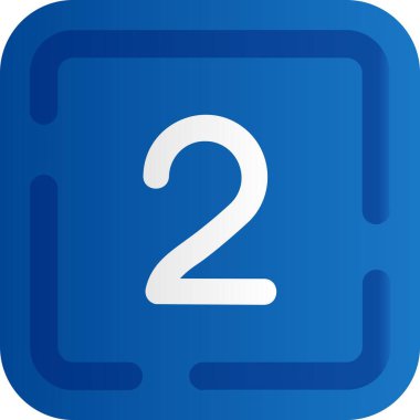 2 sayı simgesi vektör illüstrasyonu