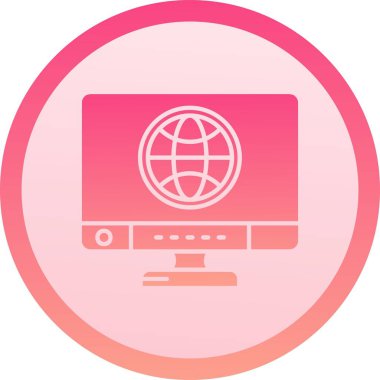 güzel küresel vektör çizgisi simgesi