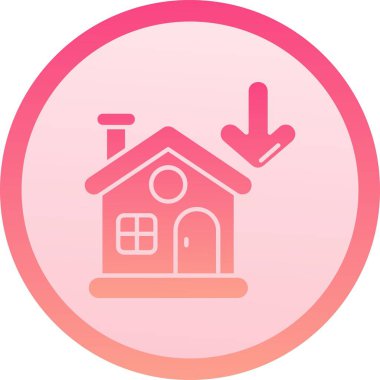 eşsiz ev ve ev vektör çizgisi simgesi