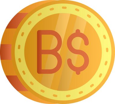 Bozuk para ve bozuk para simgesi, çizgi film stili.