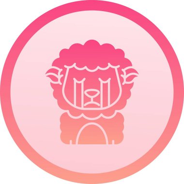 Eşsiz aslan vektör simgesi