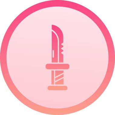 güzel kılıç vektör çizgisi simgesi