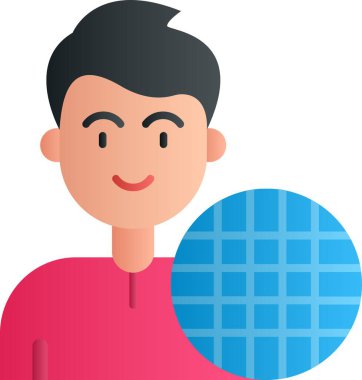 avatar male icon, vector illustration