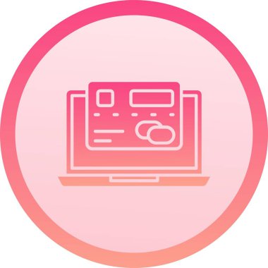 Bilgisayar. Web simgesi basit illüstrasyon