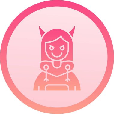 güzel şeytan sembolü vektör simgesi