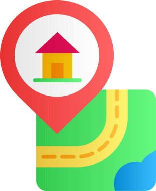 harita konumlandırma simgesi, düz biçim