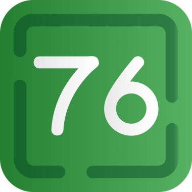 7 numaralı yeşil etiket simgesinin vektör çizimi