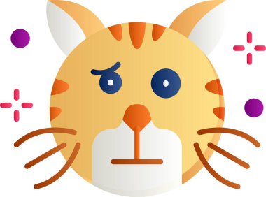 Kızgın kedi ikonu. beyaz arkaplanda izole edilmiş web tasarımı için kızgın kedi vektör simgesi çizgi filmi