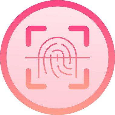 parmak izi ikonu vektör illüstrasyonu