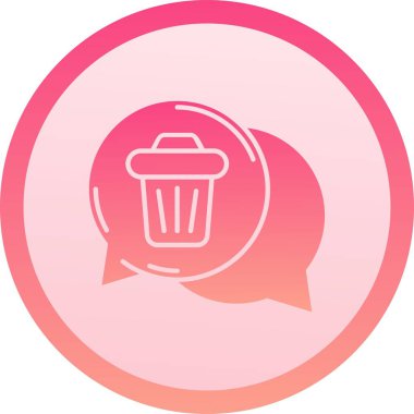 Çöp kutusu gradyan vektör simgesi