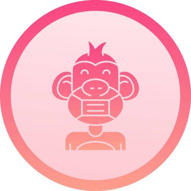 Maymun simgesi, vektör çizim