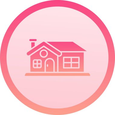 Güzel Ev Kabartma Vektörü Simgesi