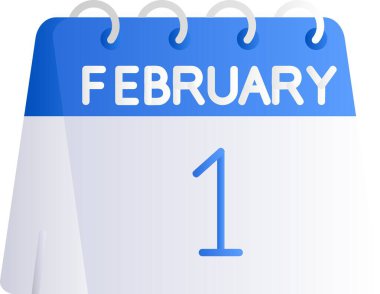 1 Şubat takvim simgesi