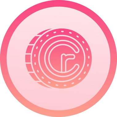 Bozuk para simgesi, basit vektör illüstrasyonu