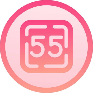 Güzel bir kırmızı ve mavi yuvarlak simgenin vektör çizimi