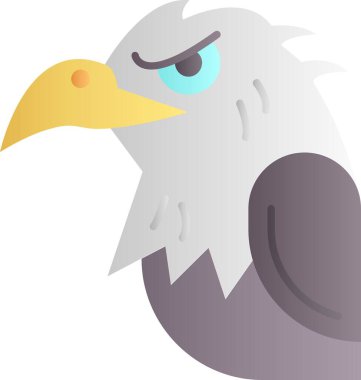 Kuş simgesi çizgi film vektörü. kuş kafası