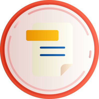 belge düz vektör simgesi tasarımı