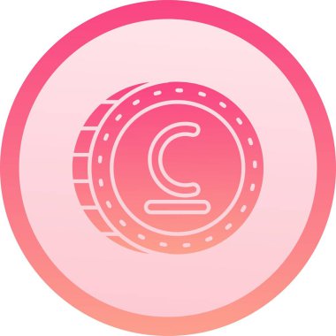 güzel madeni para vektör çizgisi simgesi