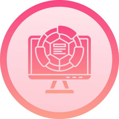 Bilgisayar. Web simgesi basit illüstrasyon