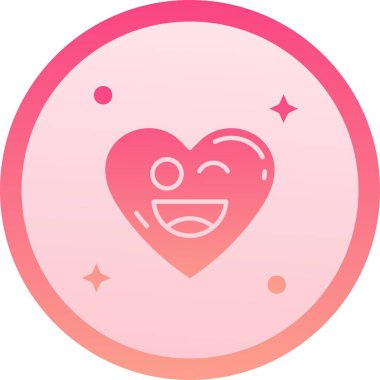 Aşk kalp ikonunun vektör illüstrasyonu