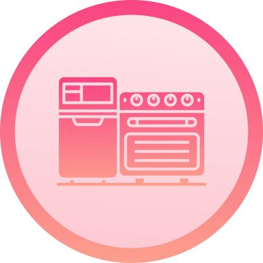 eşsiz fırın vektör çizgisi simgesi