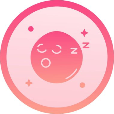 Çizim uyku simgesi, renk vektörü